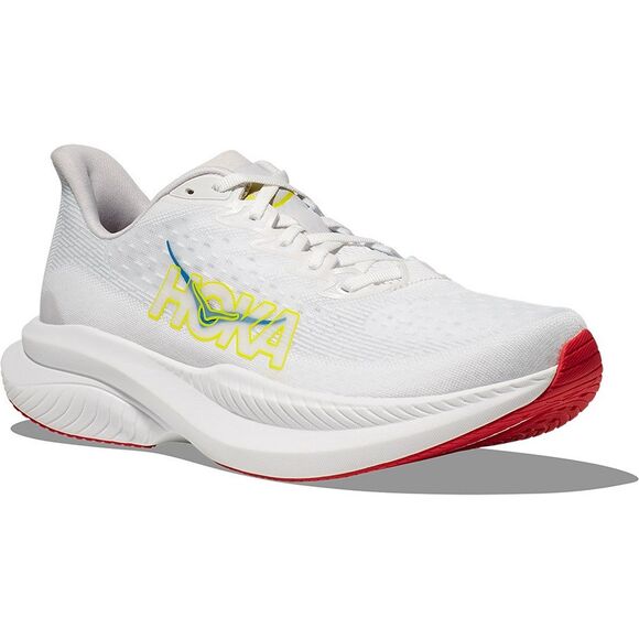 USED Hoka Men's Mach 6 Sneaker, White/Nimbus Cloud, 11 - Picture 1 of 5